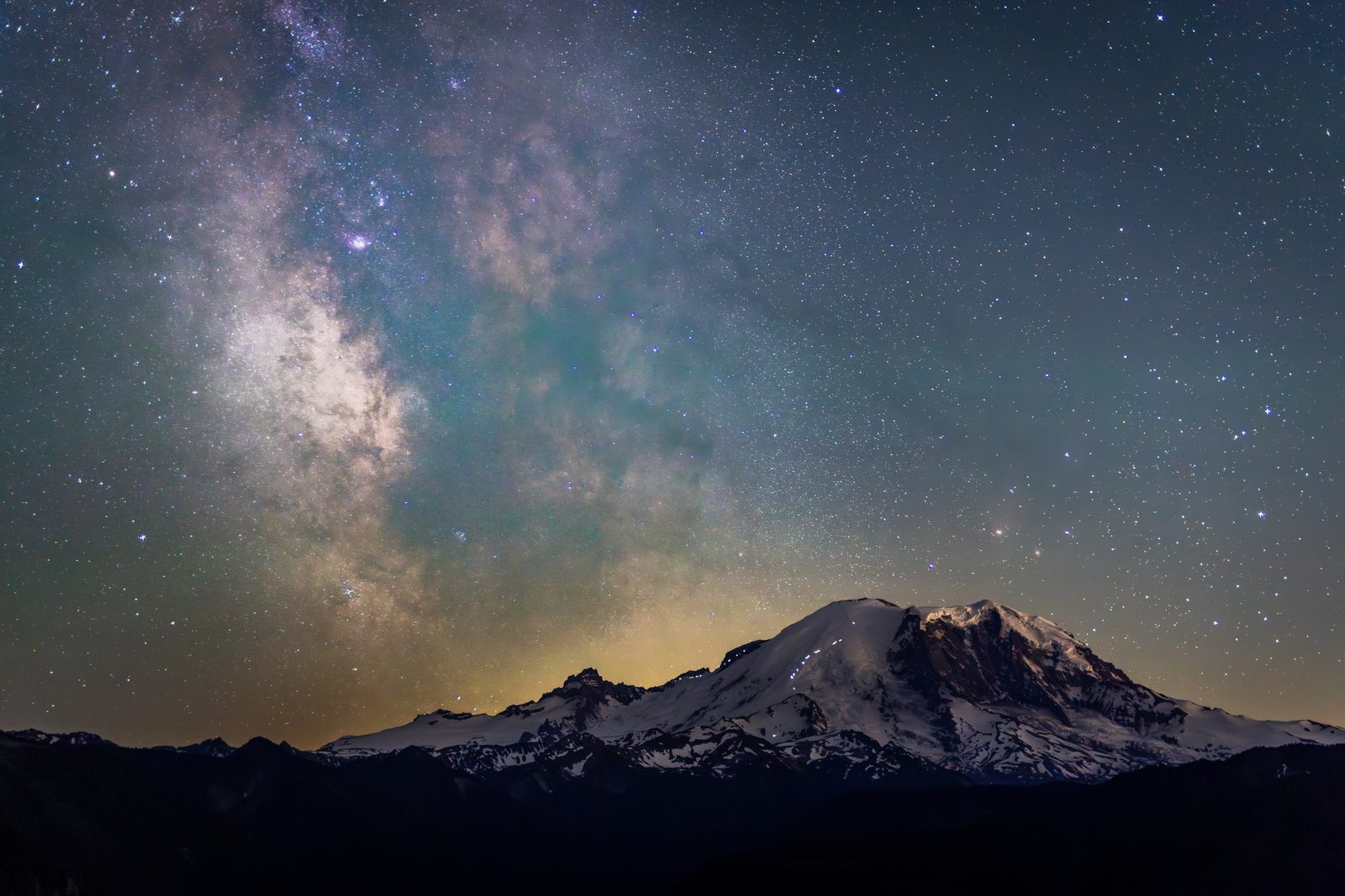 Milky Way core above Rainier